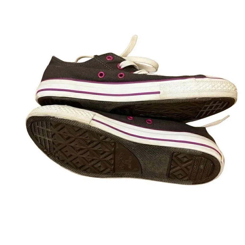 Converse Double Tongue Allstar Canvas Sneakers Purple Blue Youth 6 = Women’s 8.5